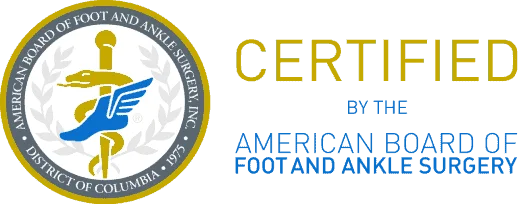 Certified by American Board of Foot and Ankle Surgery